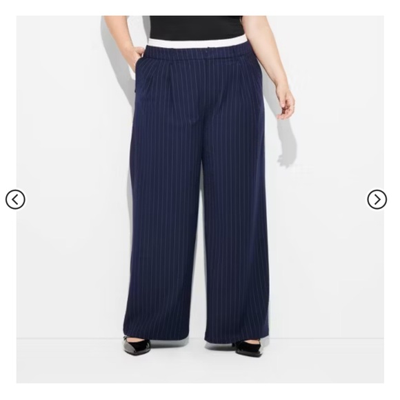 Target Blue Wide Leg Pants with High-Waisted Design - Picture 1 of 11